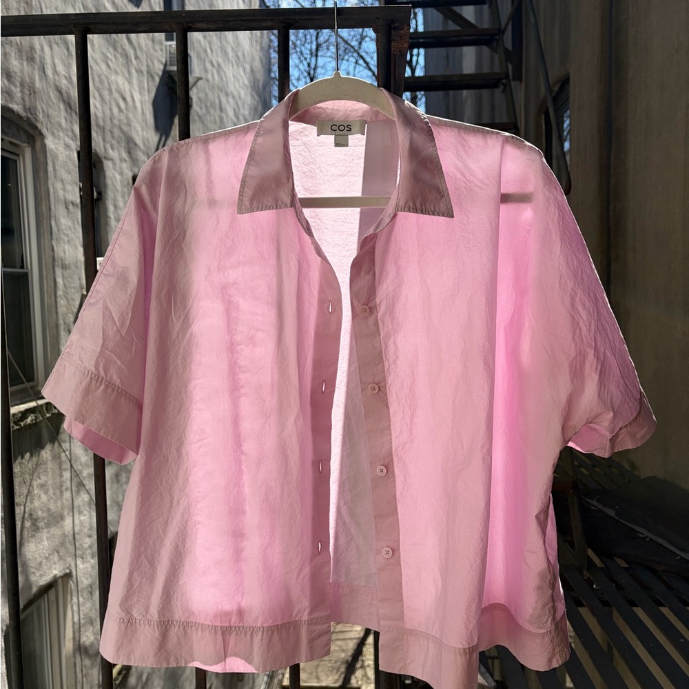 COS Pale Pink Button-Front Shirt